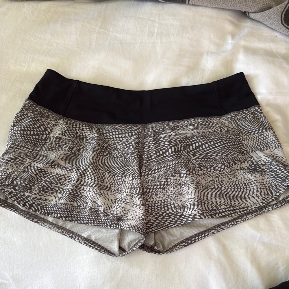 lululemon athletica Black and Gray Athletic Shorts